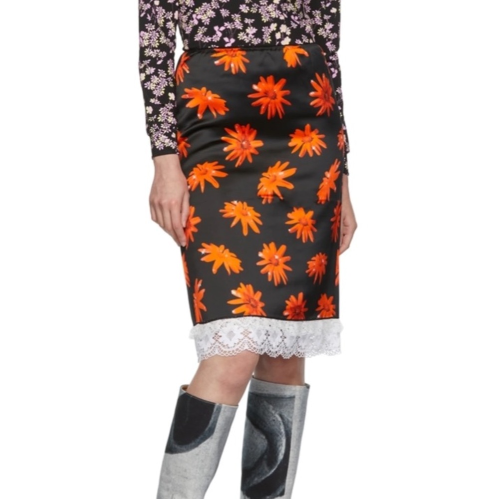 Meryll Rogge Orange Floral Daisy Skirt - Picture 6 of 7